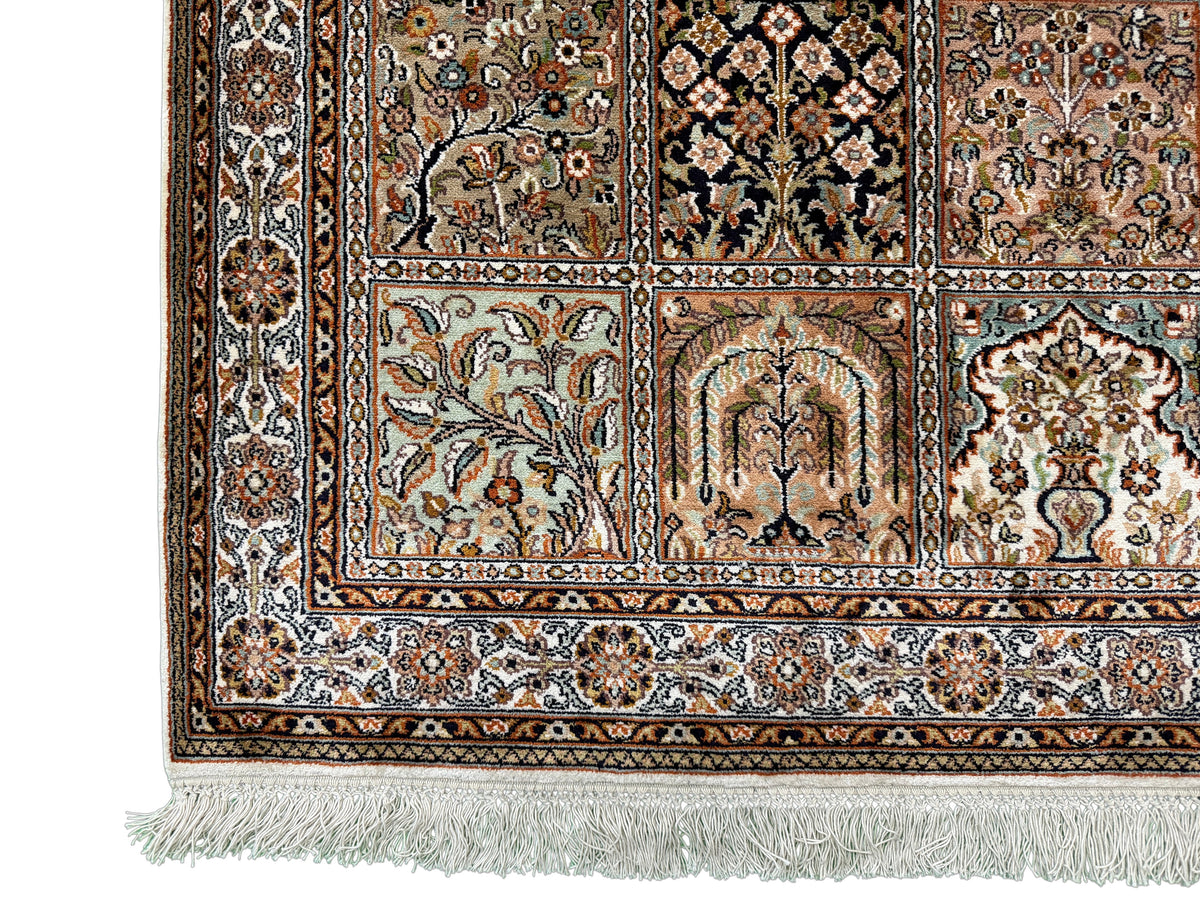 Kashmir Pure Silk Persian Garden Runner 251x79 cm | Rug# 32159