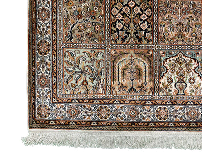 Kashmir Pure Silk Persian Garden Runner 251x79 cm | Rug# 32159