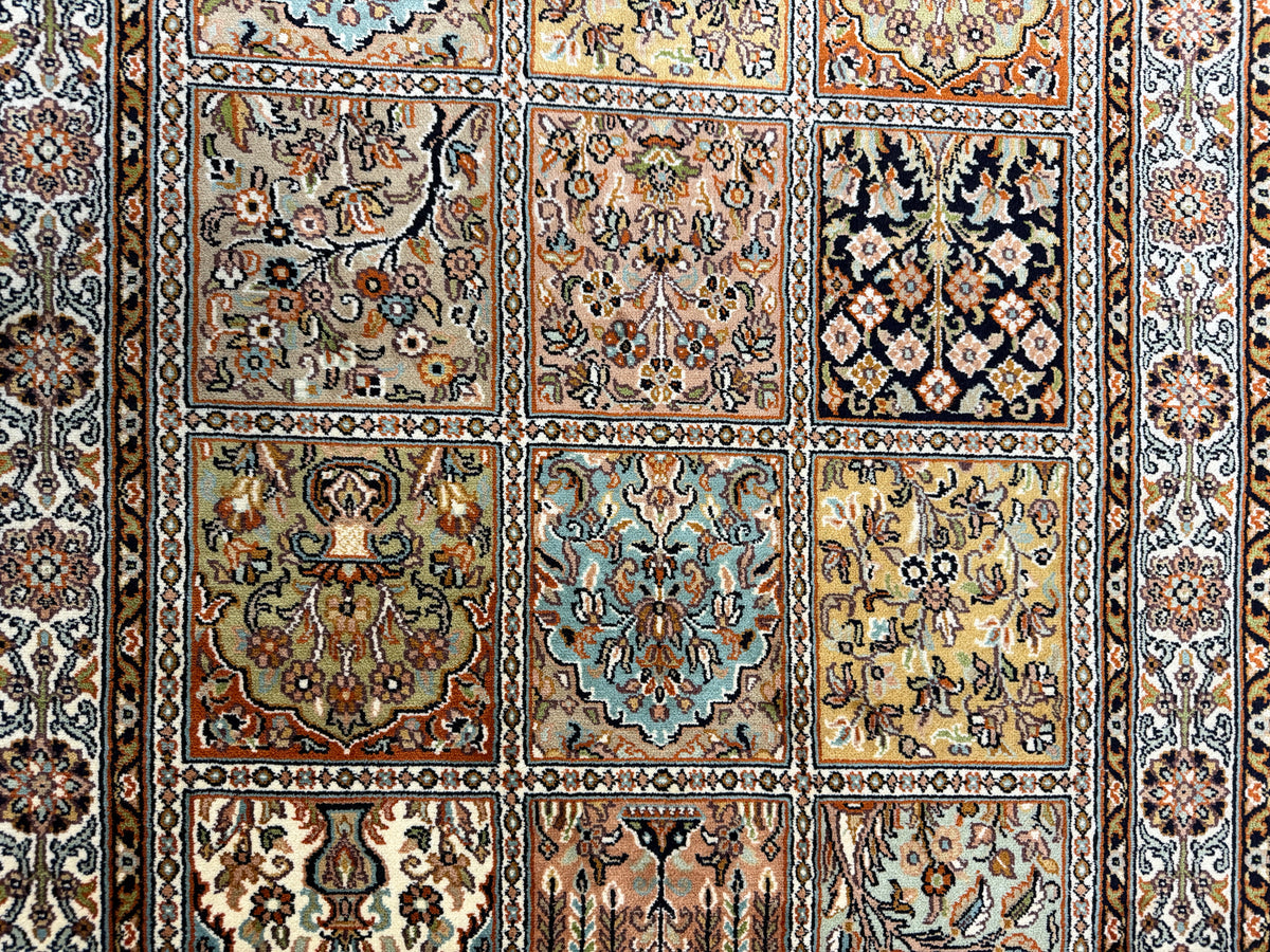 Pure Silk Kashmir Garden Panel Runner Rug 266x81 cm | Rug# 32160