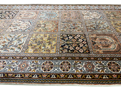 Pure Silk Kashmir Garden Panel Runner Rug 266x81 cm | Rug# 32160