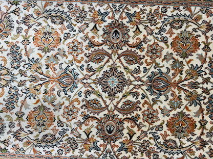Kashmir Pure Silk Persian Floral Runner 204x76 cm | Rug# 32161