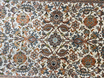Kashmir Pure Silk Persian Floral Runner 204x76 cm | Rug# 32161