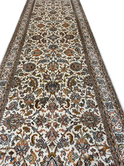Kashmir Pure Silk Persian Floral Runner 204x76 cm | Rug# 32161