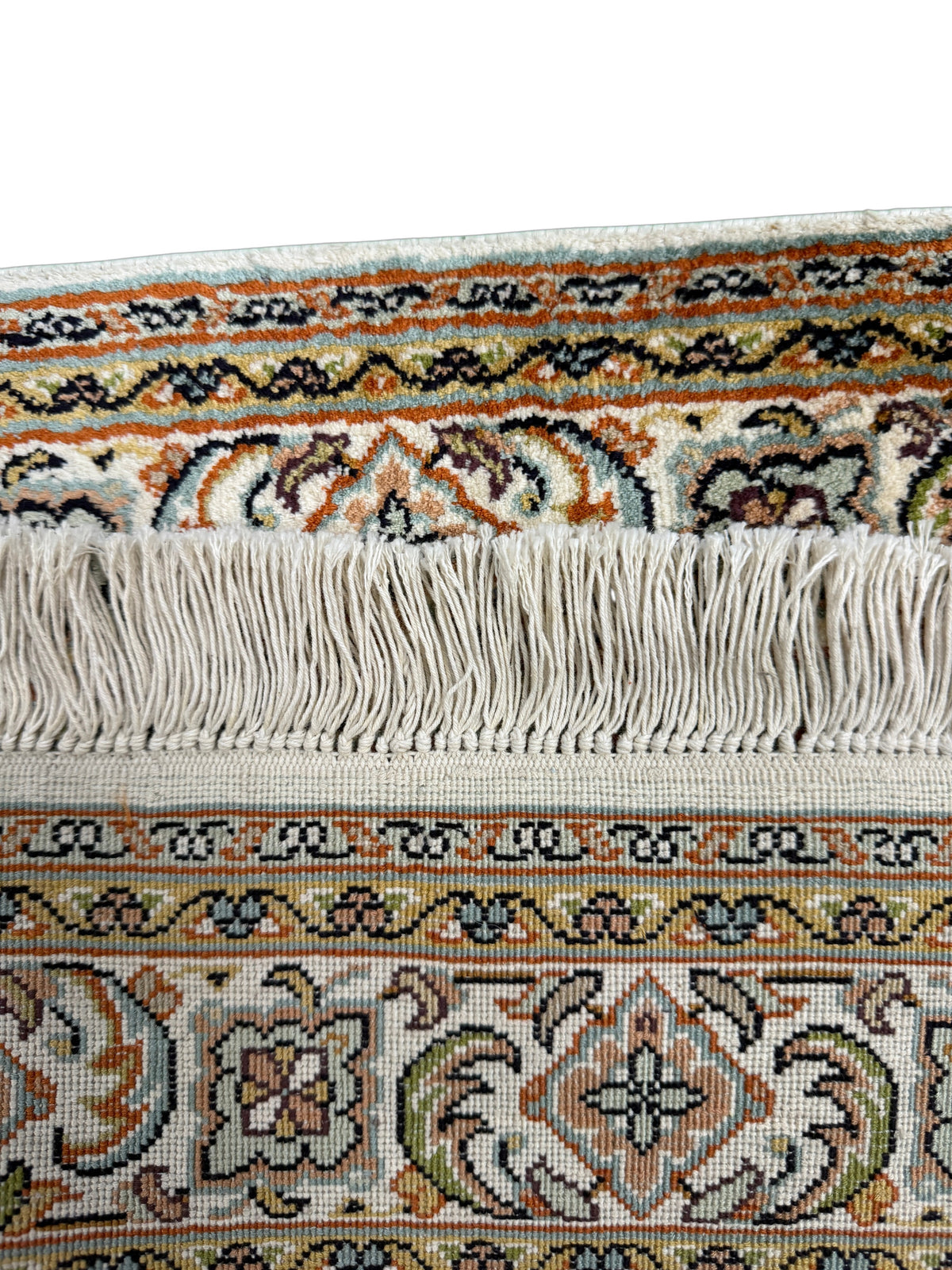 Kashmir Pure Silk Persian Floral Runner 204x76 cm | Rug# 32161