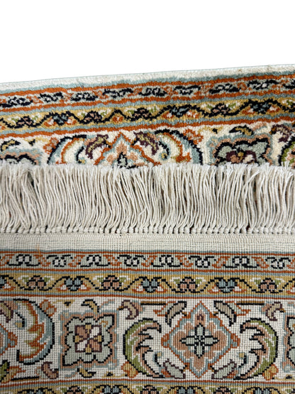 Kashmir Pure Silk Persian Floral Runner 204x76 cm | Rug# 32161