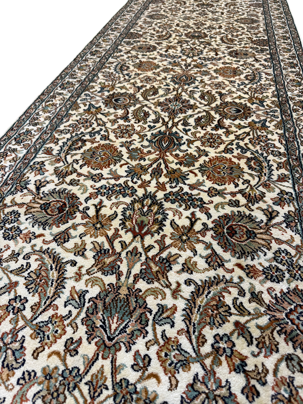 Pure Silk Kashmir Runner Rug 247x77 cm | Rug# 32162