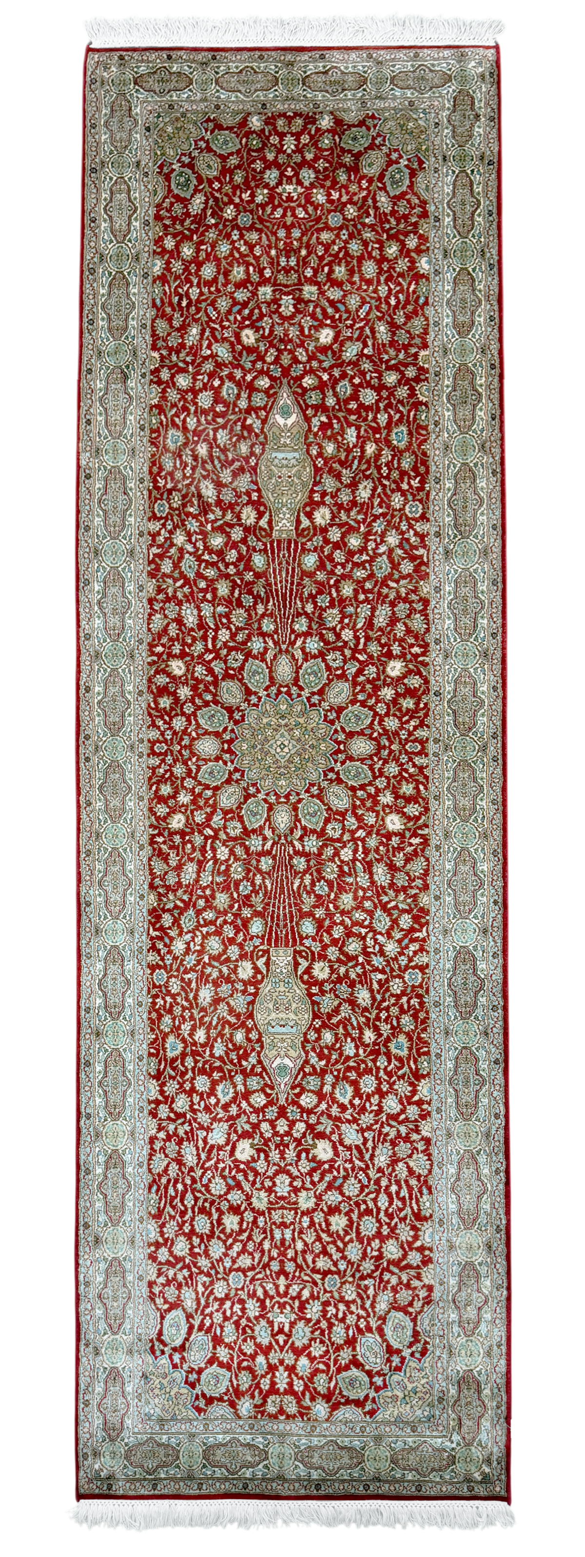 Pure Silk Kashmir Runner Rug 250x78 cm | Rug# 32163