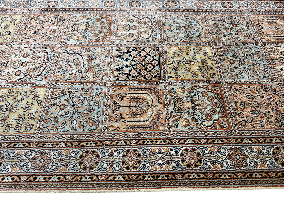 Pure Silk Kashmir Garden Panel Runner Rug 239x78 cm | Rug# 32164