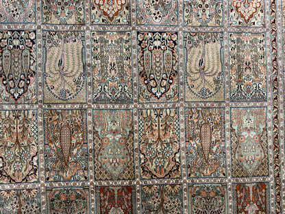 Kashmir Pure Silk Safavid Garden Rug 313x210 cm | Rug# 32166