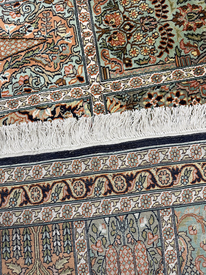 Kashmir Pure Silk Safavid Garden Rug 313x210 cm | Rug# 32166