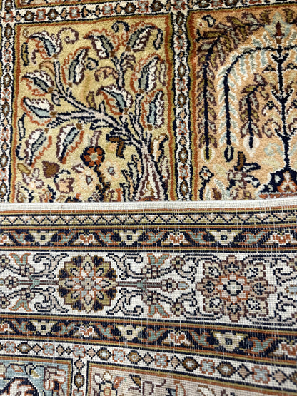 Pure Silk Kashmir Garden Panel Runner 299x78 cm | Rug# 32169