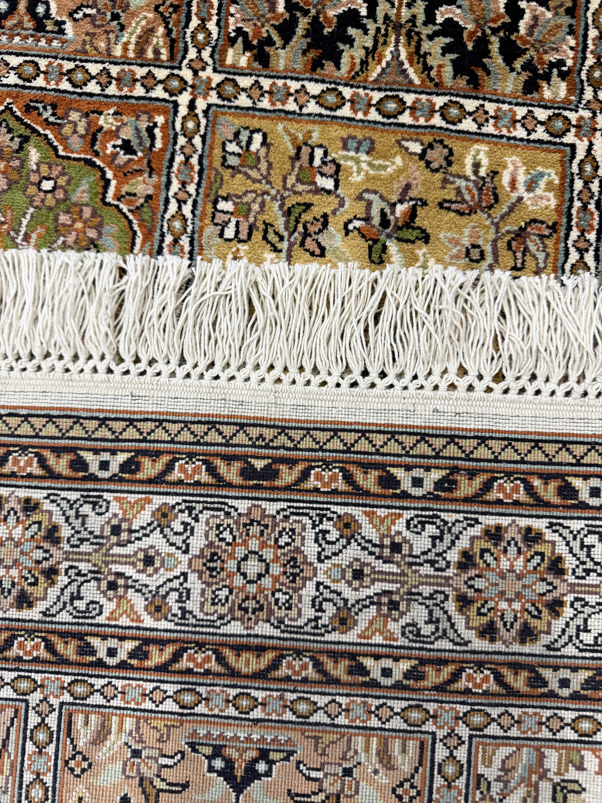 Pure Silk Kashmir Garden Panel Runner 299x78 cm | Rug# 32169