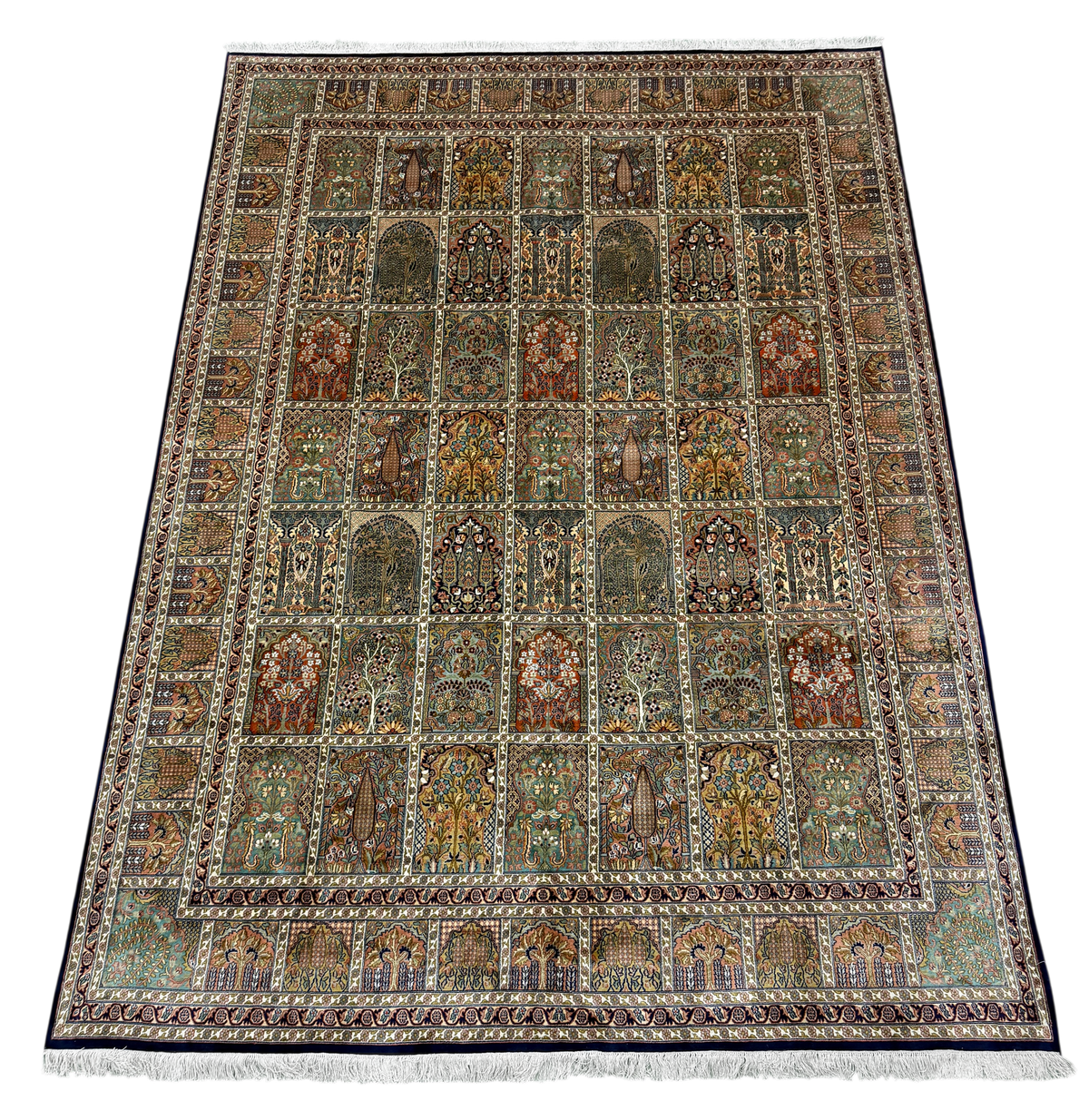 Pure Silk Kashmir Persian Garden Rug 345x244 cm | Rug# 32171