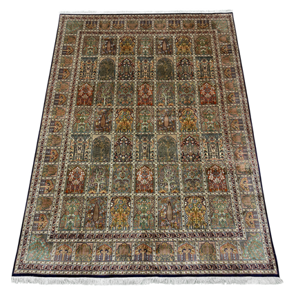 Pure Silk Kashmir Persian Garden Rug 345x244 cm | Rug# 32171