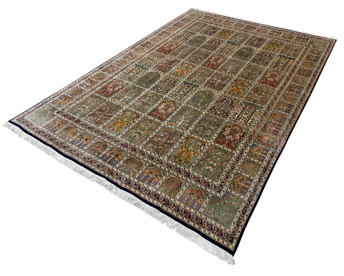 Pure Silk Kashmir Persian Garden Rug 345x244 cm | Rug# 32171