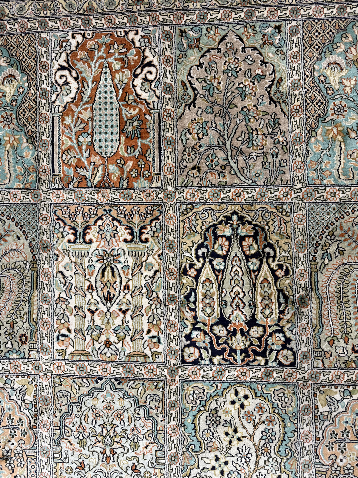 Kashmir Pure Silk Safavid Garden Rug 348x249 cm | Rug# 32172