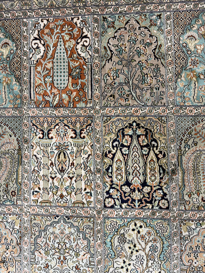 Kashmir Pure Silk Safavid Garden Rug 348x249 cm | Rug# 32172