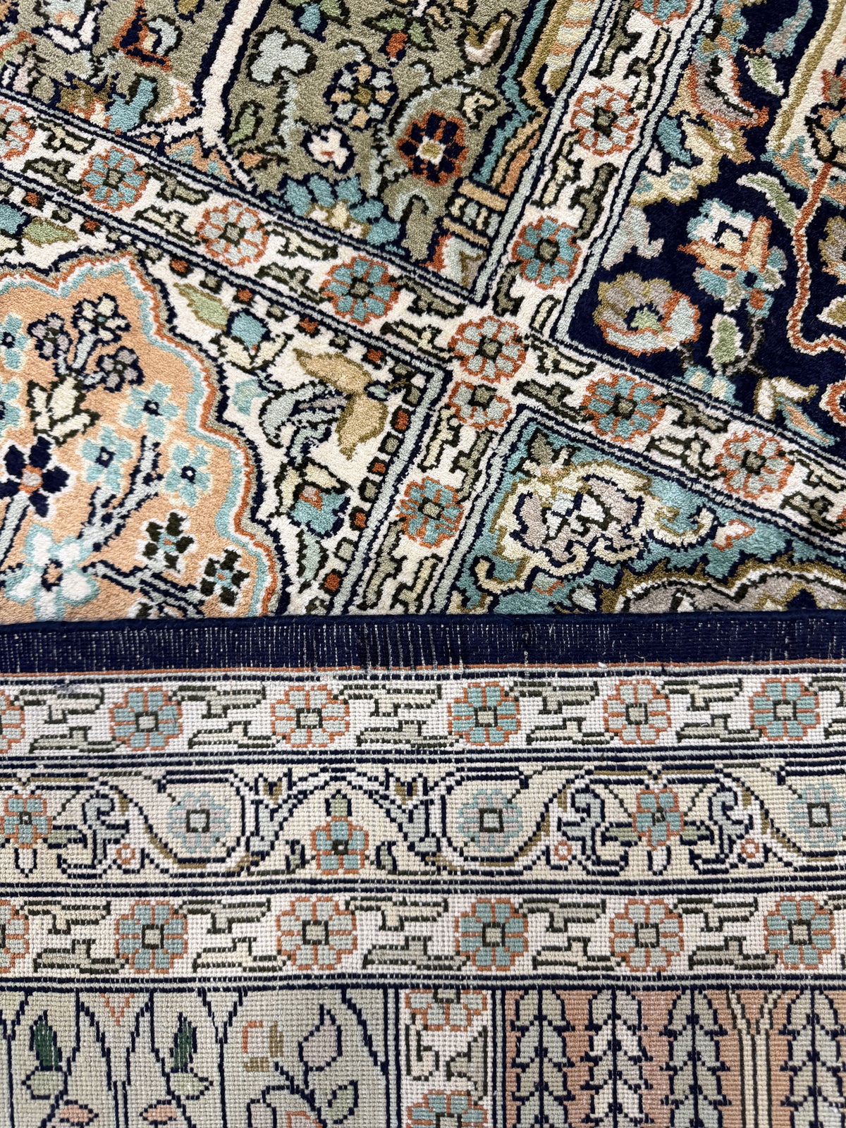 Kashmir Pure Silk Safavid Garden Rug 348x249 cm | Rug# 32172