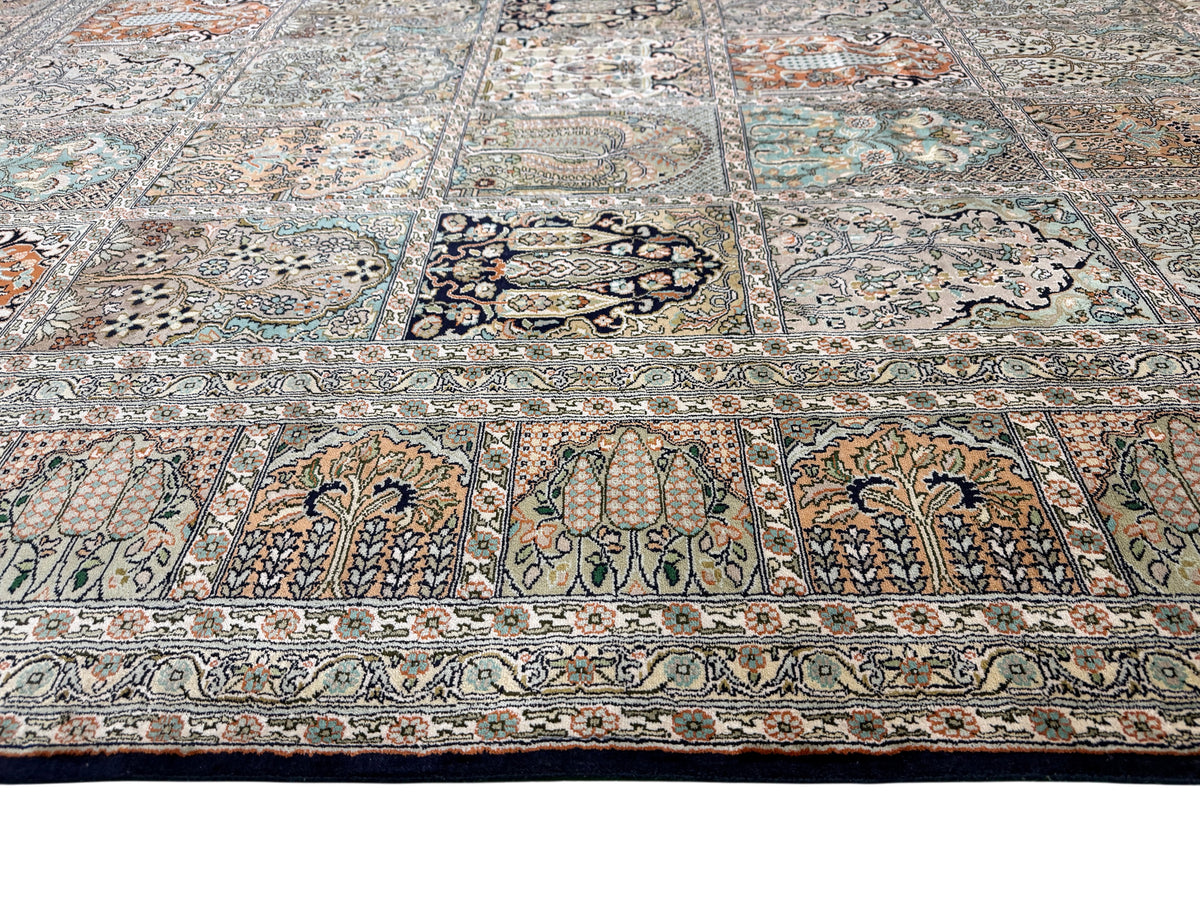 Kashmir Pure Silk Safavid Garden Rug 348x249 cm | Rug# 32172