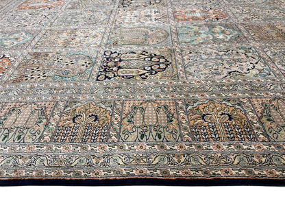 Kashmir Pure Silk Safavid Garden Rug 348x249 cm | Rug# 32172