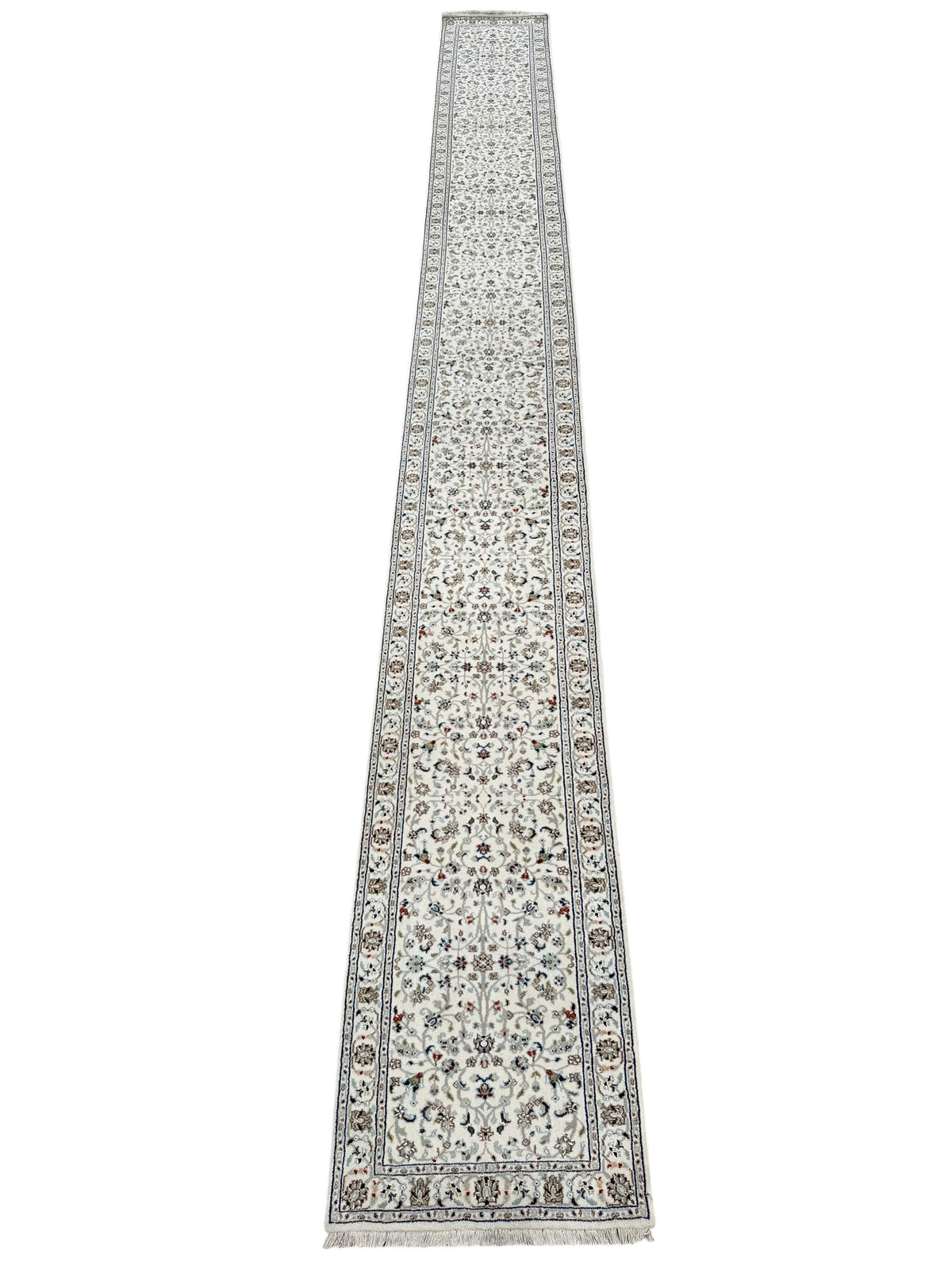 Hand-Knotted Nain Design Hall Runner 617x67 cm | Rug#32201