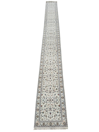 Hand-Knotted Nain Design Hall Runner 617x67 cm | Rug#32201