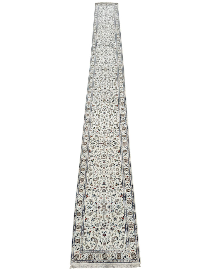 Hand-Knotted Nain Design Hall Runner 617x67 cm | Rug#32201