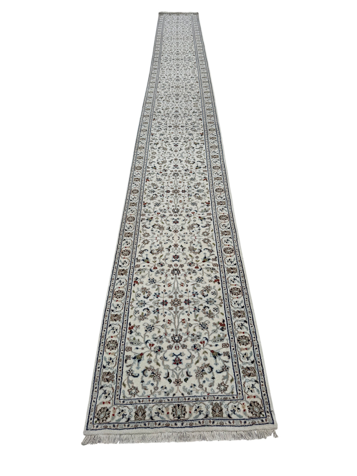 Hand-Knotted Nain Design Hall Runner 617x67 cm | Rug#32201