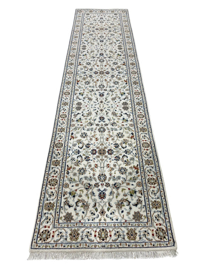 Hand-Knotted Nain Design Hall Runner 308x79 cm | Rug#32202