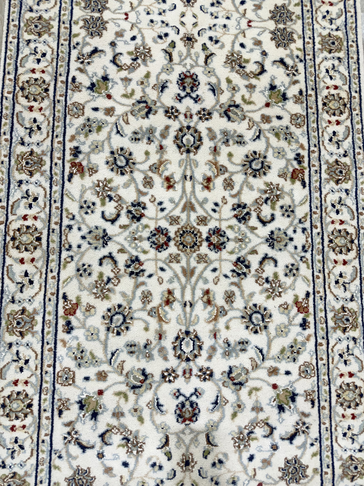 Hand-Knotted Nain Design Hall Runner 308x79 cm | Rug#32202