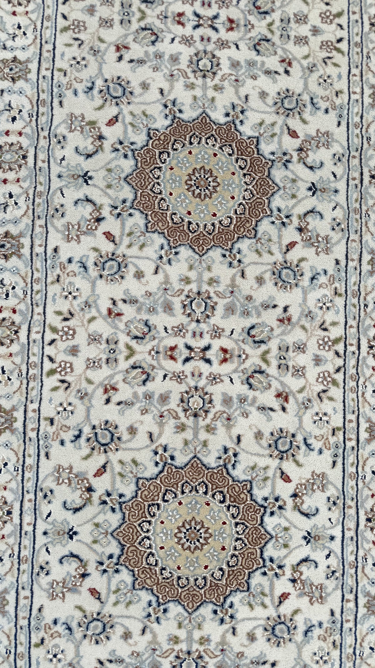 Hand-Knotted Indo-Nain Hall Runner 957x86 cm | Rug#32205