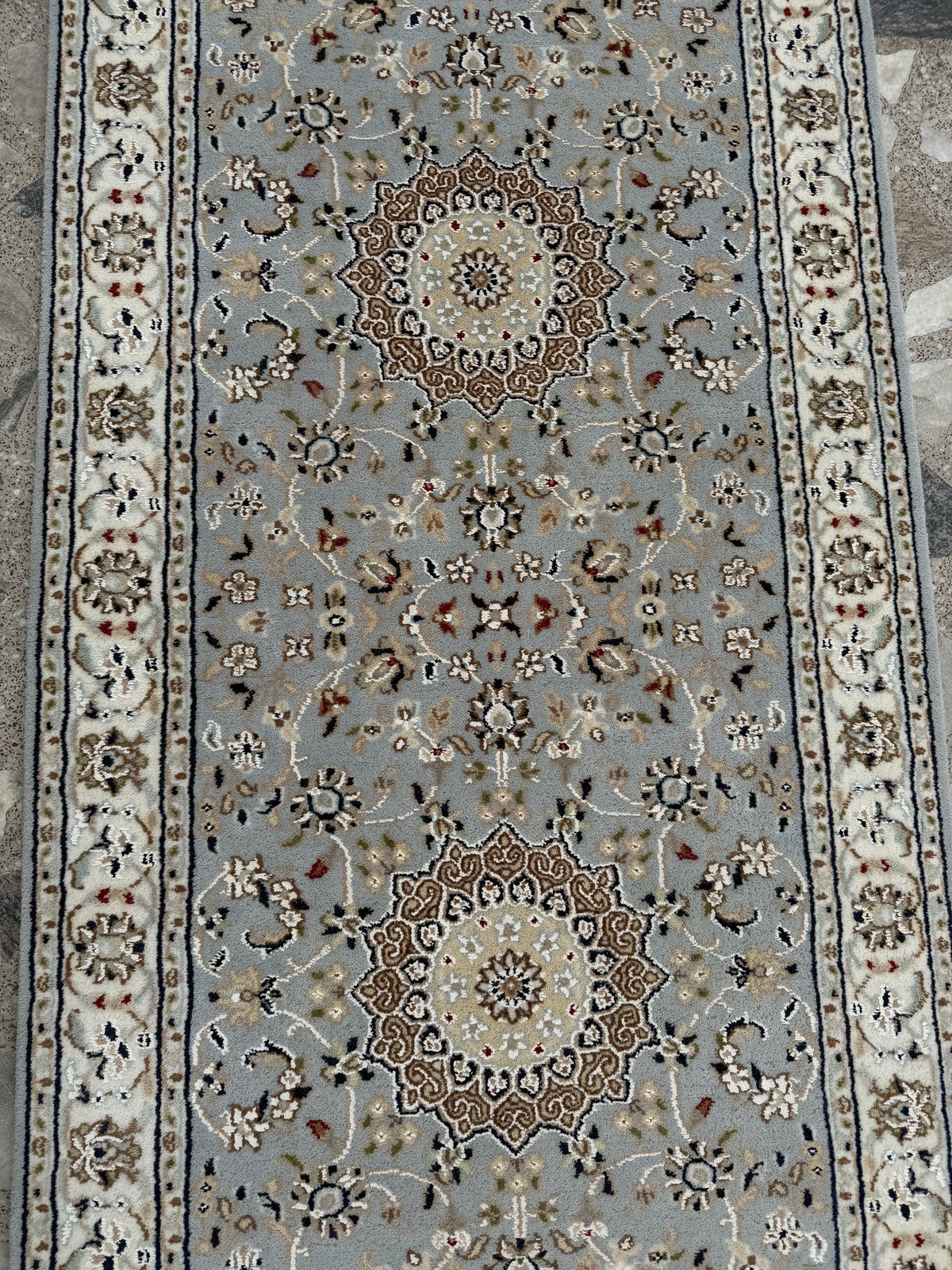Hand-Knotted Nain Design Hall Runner 607x78 cm | Rug#32206