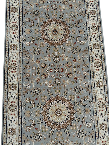 Hand-Knotted Nain Design Hall Runner 607x78 cm | Rug#32206