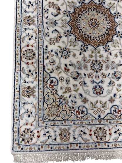 Hand-Knotted Nain Design Hall Runner 379x81 cm | Rug#32207