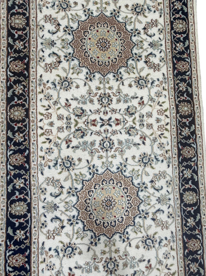 Hand-Knotted Nain Design Hall Runner 436x83 cm | Rug#32208
