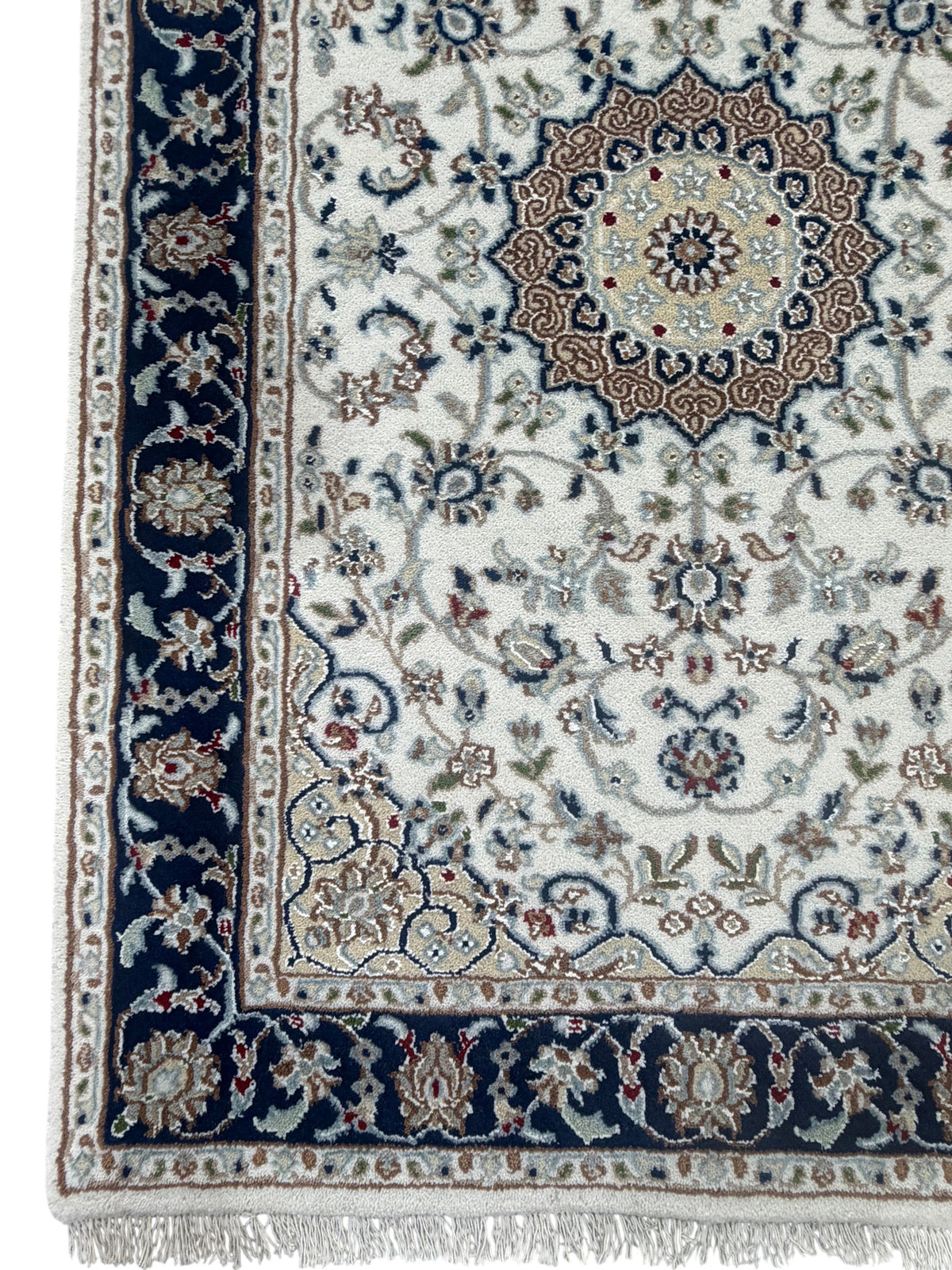 Hand-Knotted Nain Design Hall Runner 436x83 cm | Rug#32208