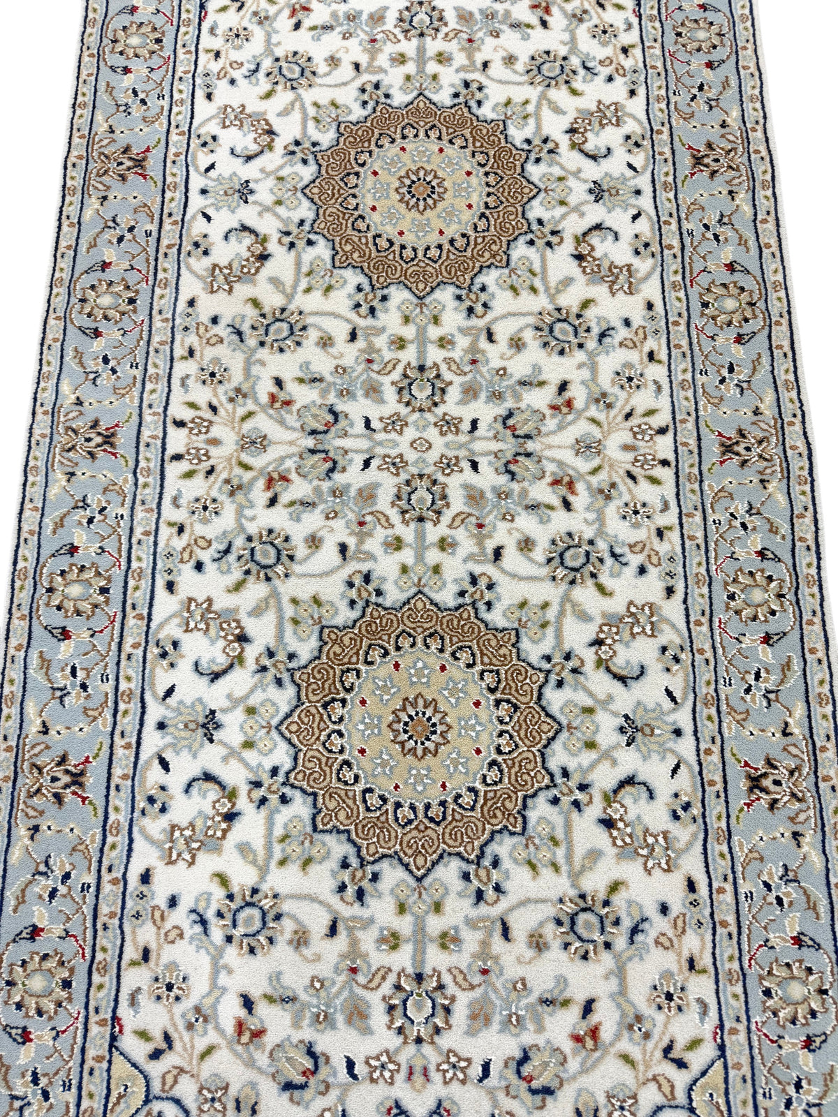 Hand-Knotted Nain Design Hall Runner 194x84 cm | Rug#32210