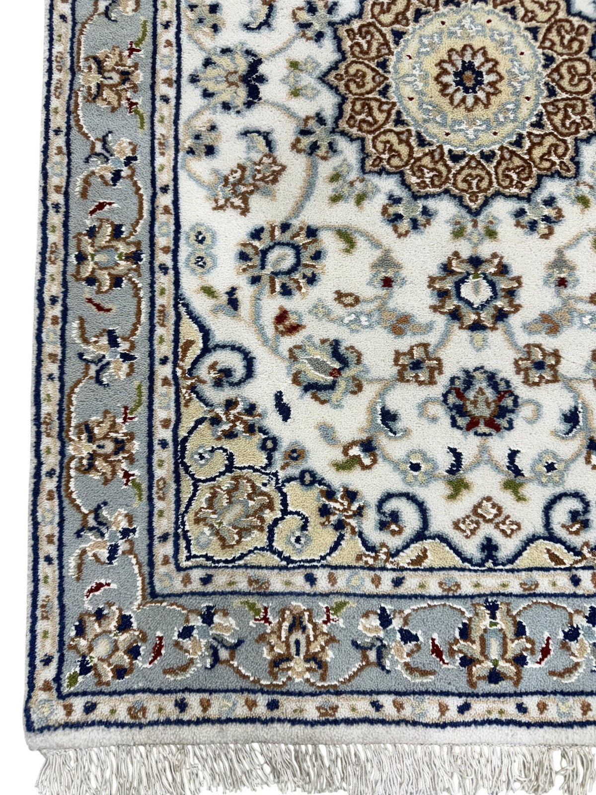 Hand-Knotted Nain Design Accent Rug 96x67 cm | Rug#32212