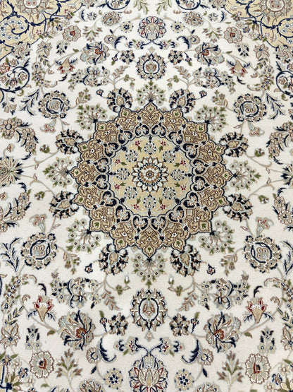 Hand-Knotted Nain Design Rug 254x201 cm | Rug#32214