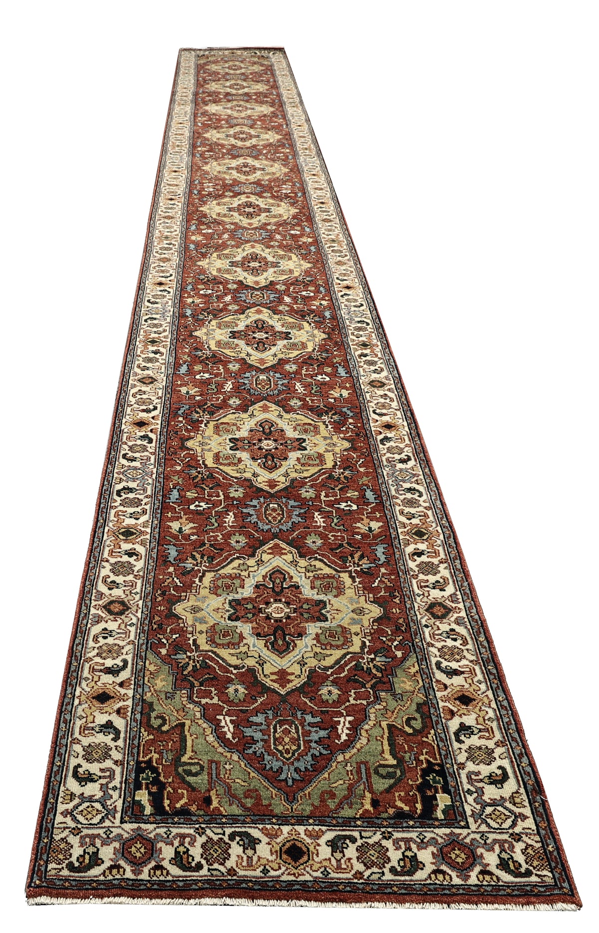 Custom-Made Jaipur Heriz Design Hall Runner 670x79 cm | Rug# 32251