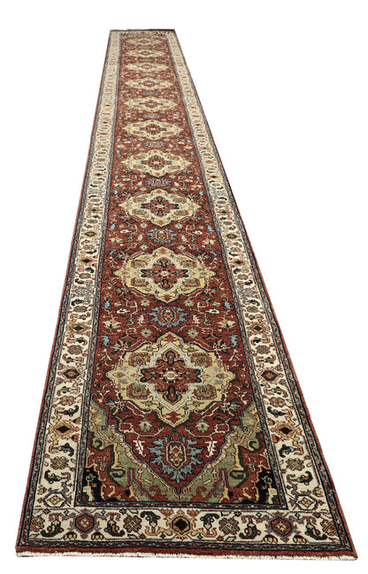 Custom-Made Jaipur Heriz Design Hall Runner 670x79 cm | Rug# 32251