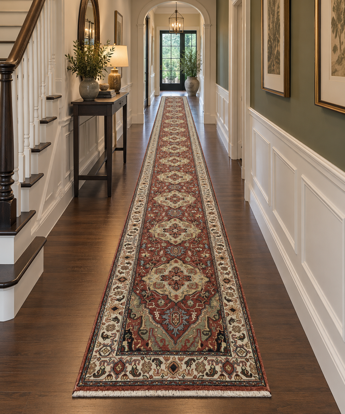 Custom-Made Jaipur Heriz Design Hall Runner 670x79 cm | Rug# 32251