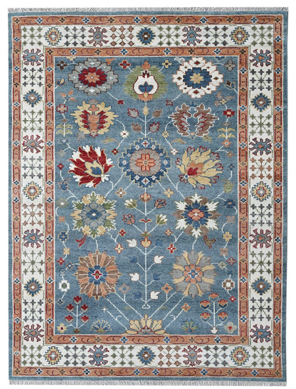 Custom-Made Agra Oushak Design Wool Rug 365×266 cm | Rug# 32688