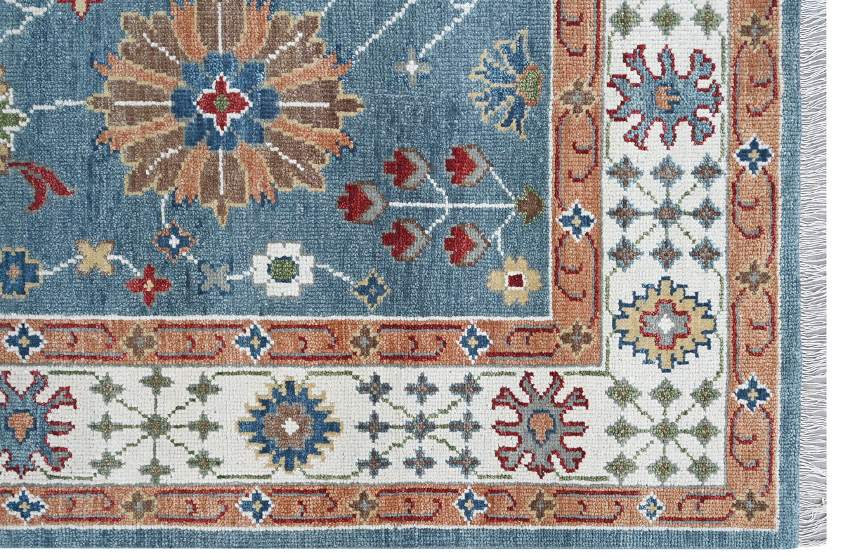 Custom-Made Agra Oushak Design Wool Rug 365×266 cm | Rug# 32688