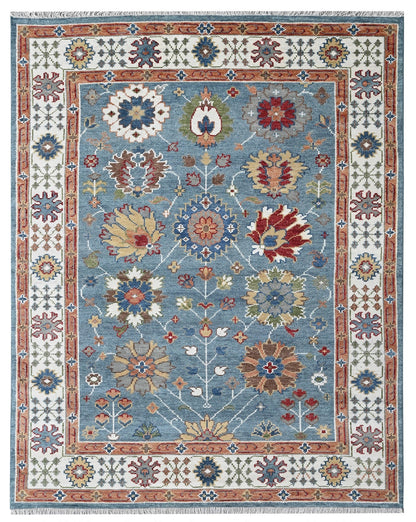 Hand-Knotted Agra Oushak Design Rug 304x232 cm | Rug# 32689