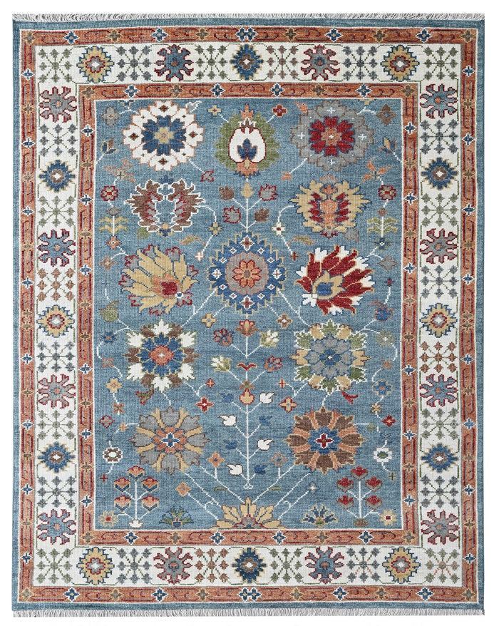 Hand-Knotted Agra Oushak Design Rug 304x232 cm | Rug# 32689