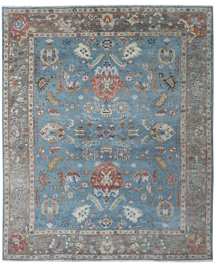Hand-Knotted Agra Oushak Design Rug 306x242 cm | Rug# 32690