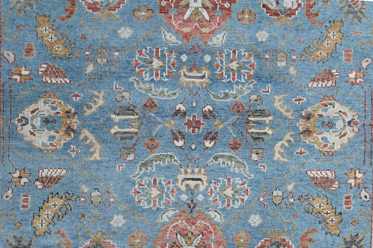 Hand-Knotted Agra Oushak Design Rug 306x242 cm | Rug# 32690