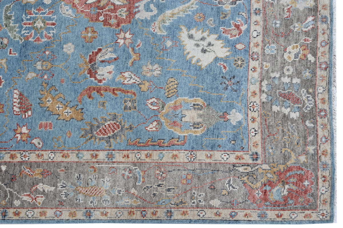 Hand-Knotted Agra Oushak Design Rug 306x242 cm | Rug# 32690