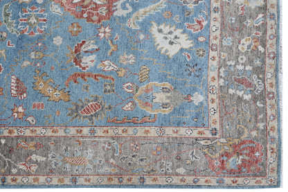 Hand-Knotted Agra Oushak Design Rug 306x242 cm | Rug# 32690